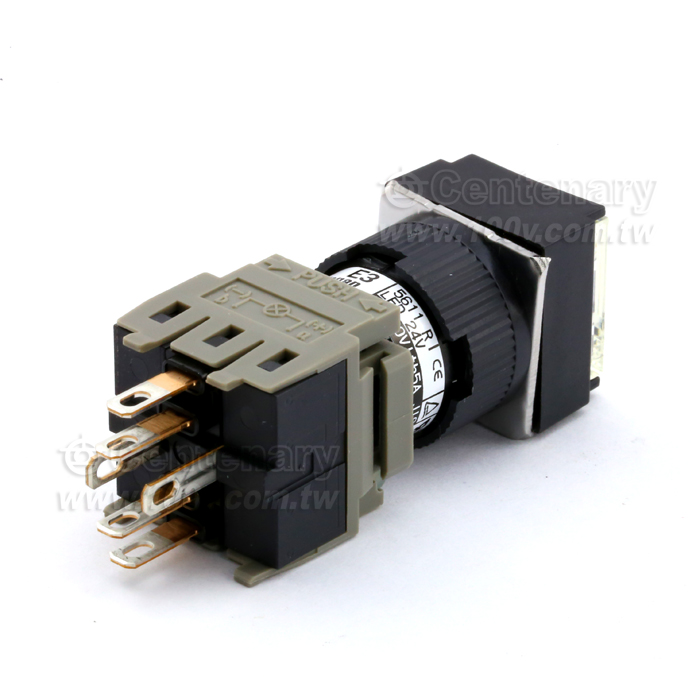 帶燈按鈕開關 白色 LED24V - 88654 產品圖片