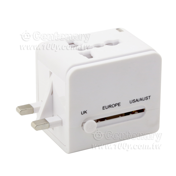 萬能旅行通用轉換插座/雙白色USB2.1A - 97111 產品圖片