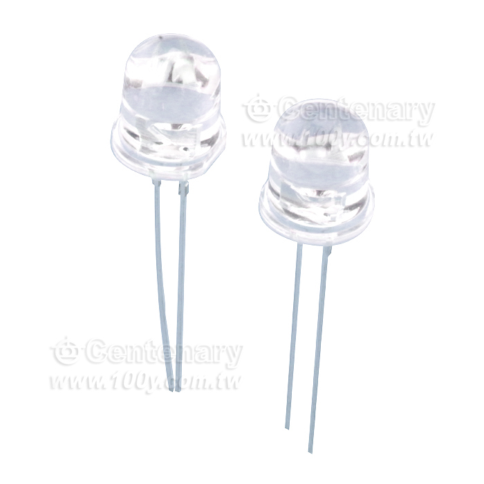超亮8mmLED，透明膠體發綠光，長腳27-29mm - 105327 產品圖片