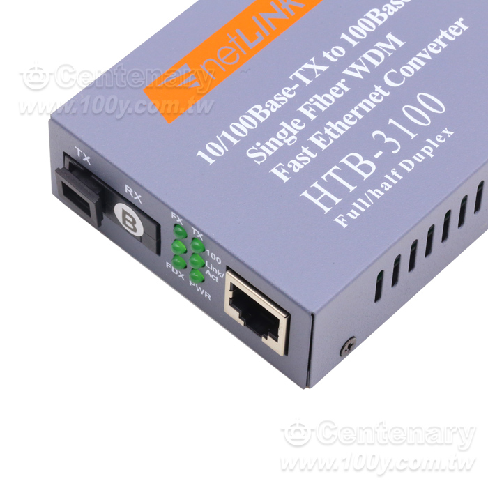 10/100Base-TX to 100Base-FX Single Fiber WDM Fast Ethernet Converter - 97386 Product Image