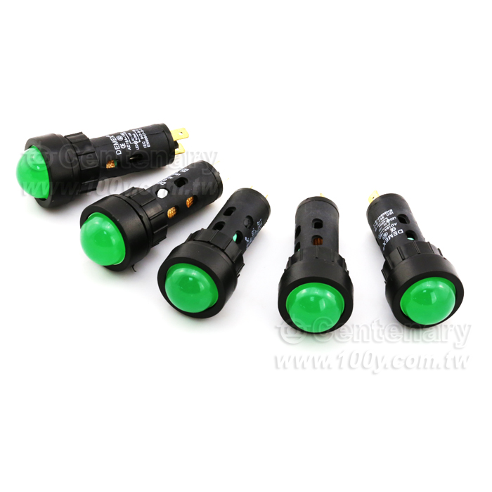 M16 凸型LED指示燈 A110V 綠色 - 97612 產品圖片