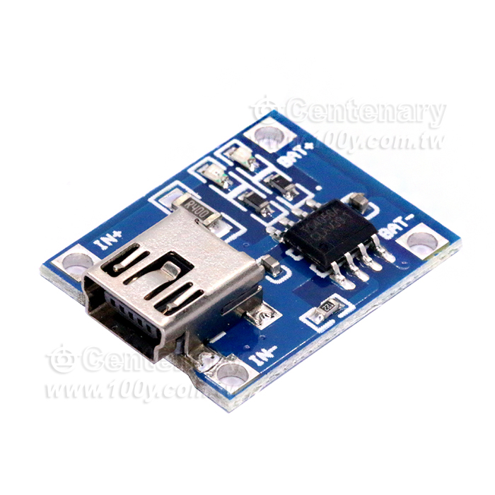 1A 鋰電池充電板 MiniUSB In:4.5V-5.5V Out:DC5V/1A - 98938 產品圖片
