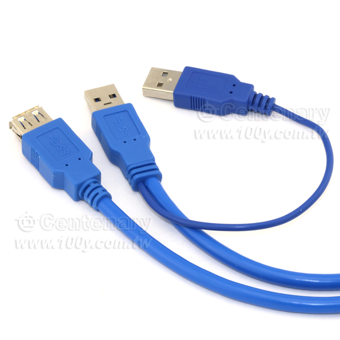 USB 3.0 A(M)-A(M)+A(F) 1M【ROHS】 - 97842 產品圖片