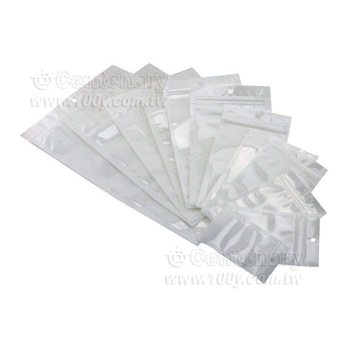 White Pearl Film Zipper Bag - 97802 Product Image