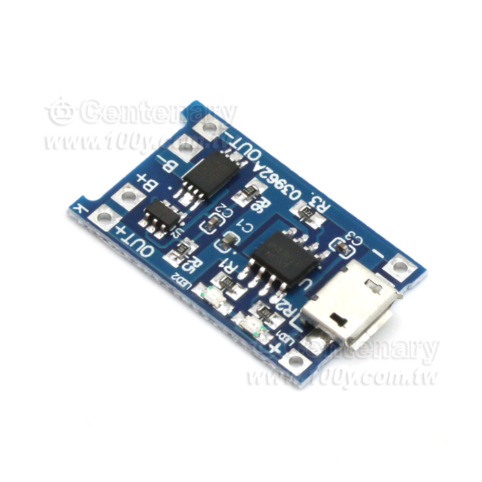 1A 鋰電池充電板-帶過充過放保護 MICRO USB - 98765 產品圖片