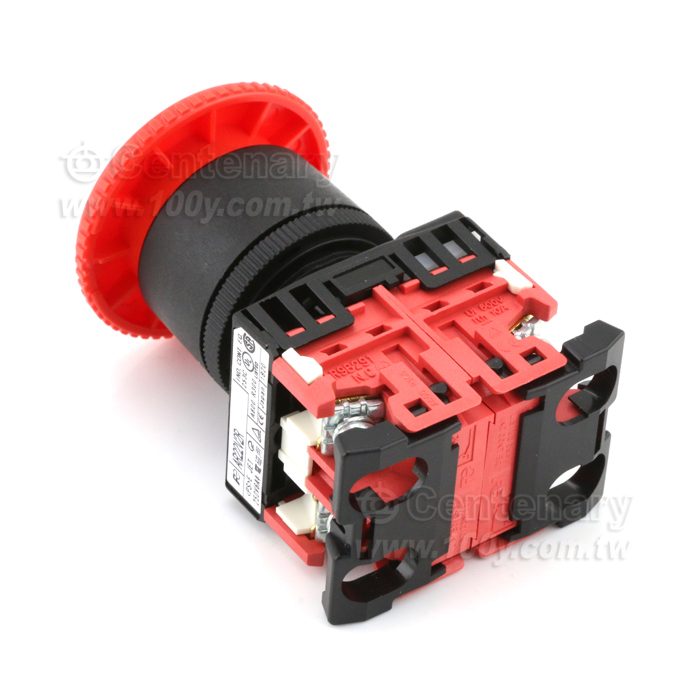 22mm_緊急按鈕開關 2NC 紅色 - 98802 產品圖片