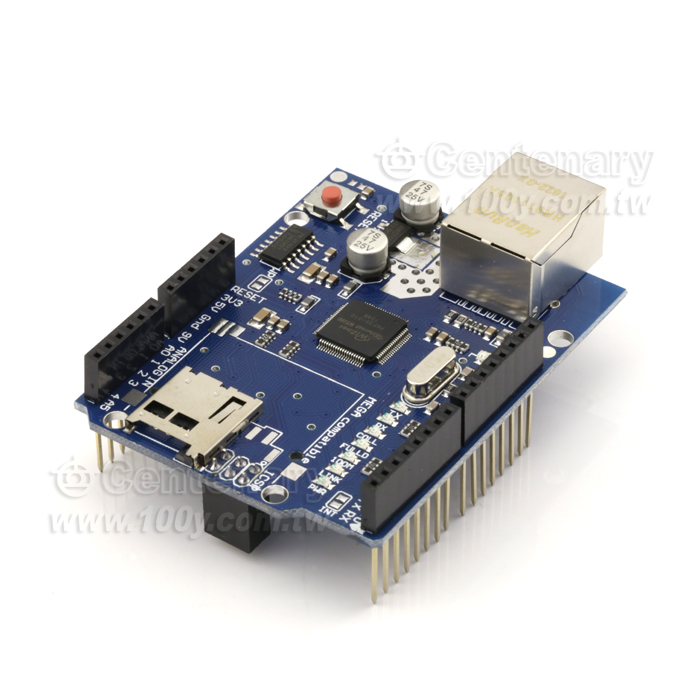 兼容Arduino Ethernet W5100 網路擴展板 - 100696 產品圖片