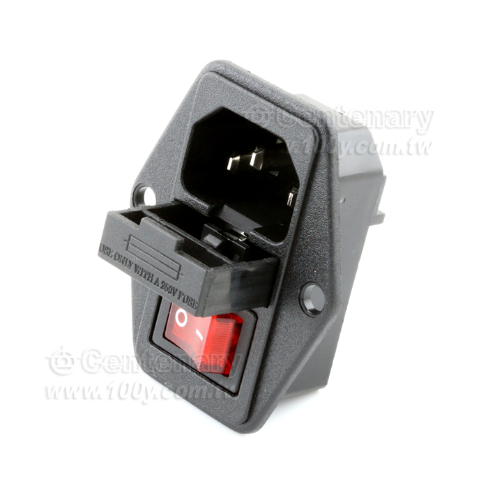 C14 3P AC Power Switch With Fuse & Lamp (3P SOCKET) - 102325 Product Image