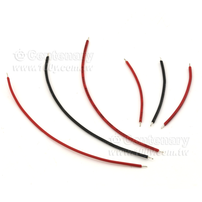 26AWG 雙頭上錫3mm  長100mm黃色  7/0.16 - 65917 產品圖片