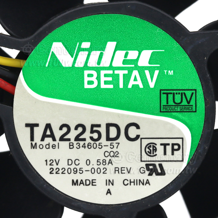 NIDEC_DC12V 帶線風扇60*60*25mm - 104690 產品圖片