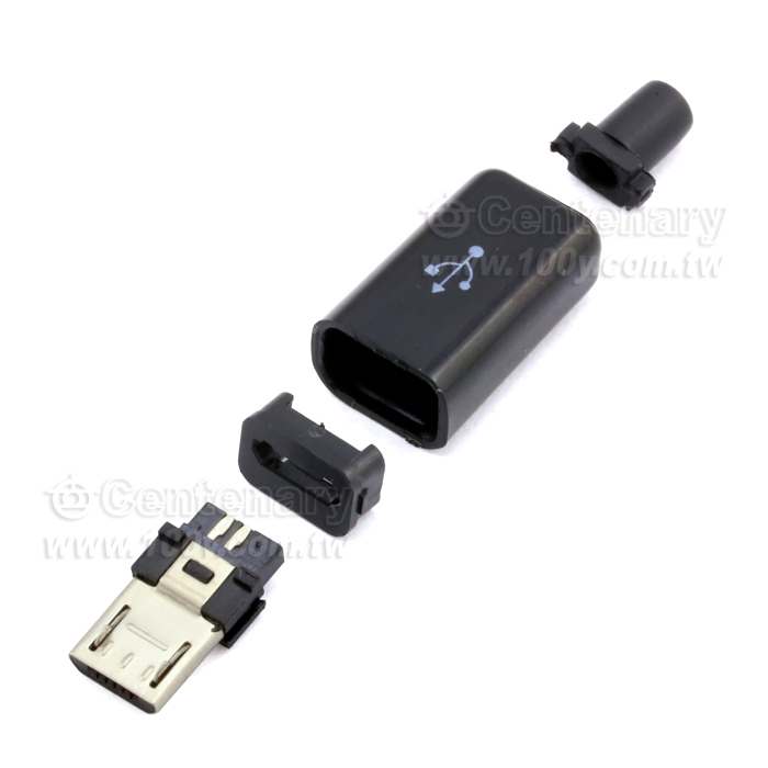 MICRO USB2.0 公頭5P插頭連接器 - 105727 產品圖片