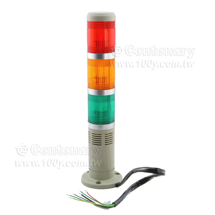 φ40盤式三層蜂鳴警示燈24V紅橙綠(ROHS) - 54770 產品圖片