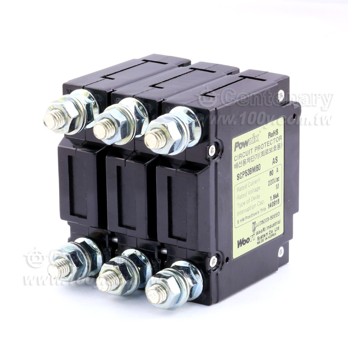 無熔絲過載斷路器 中速 3P/60A AC220V - 106530 產品圖片