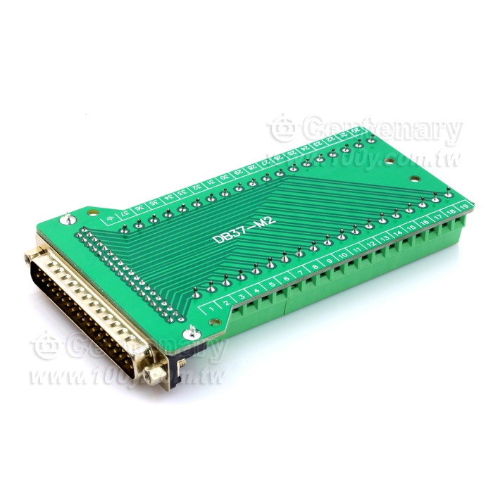 DB37 Male Parallel Relay Station Transfer Terminal Adapter Board Module - 108669 Product Image
