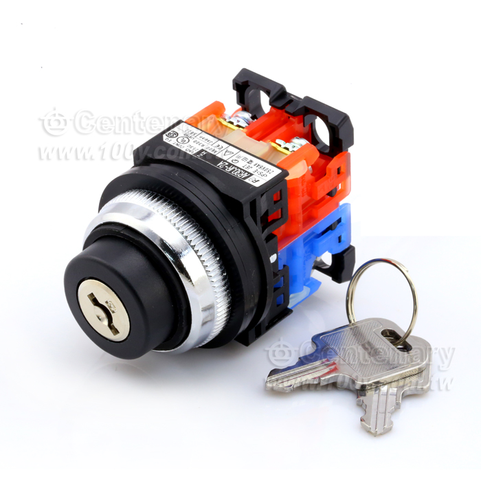 Fuji Electric_附鎖選擇開關 2段 1NO+1NC - 108260 產品圖片