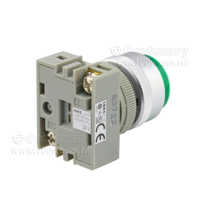 平頭圓形指示燈LED 紅色 DC24V - 108551 產品圖片
