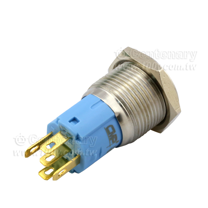 Φ16mm防水型自鎖焊線式 LED: 藍色 24V - 106809 產品圖片