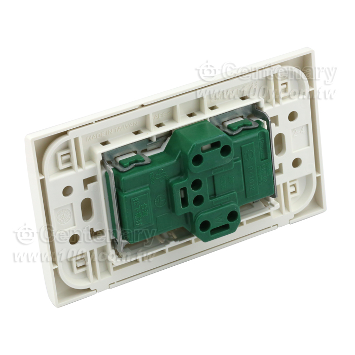 埋入式瞬瞬附接地極雙插座(覆蓋板) 15A 125V AC - 108831 Product Image