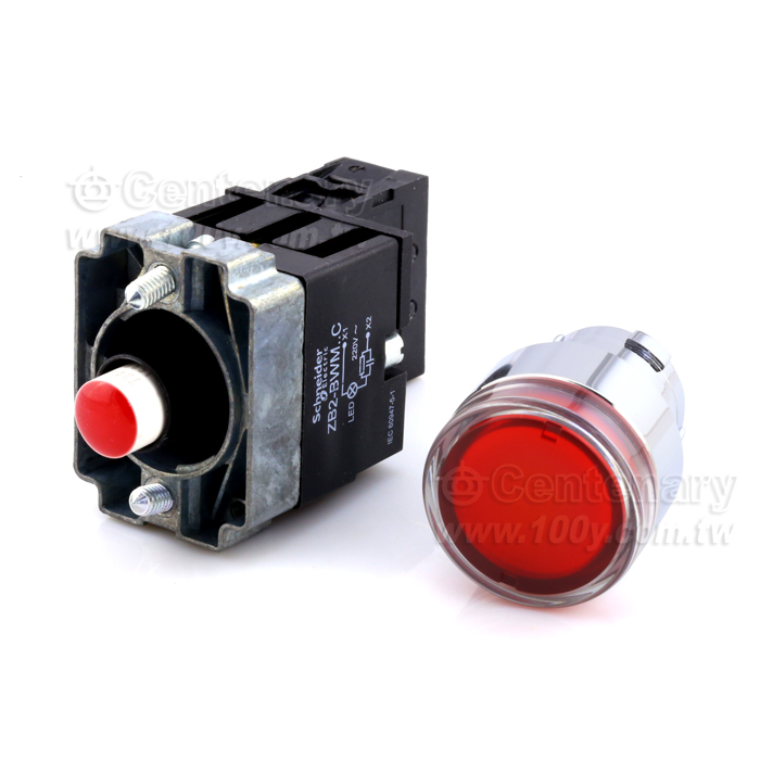 自復式開關 紅色 LED AC/DC24V 1NO LED - 109136 產品圖片