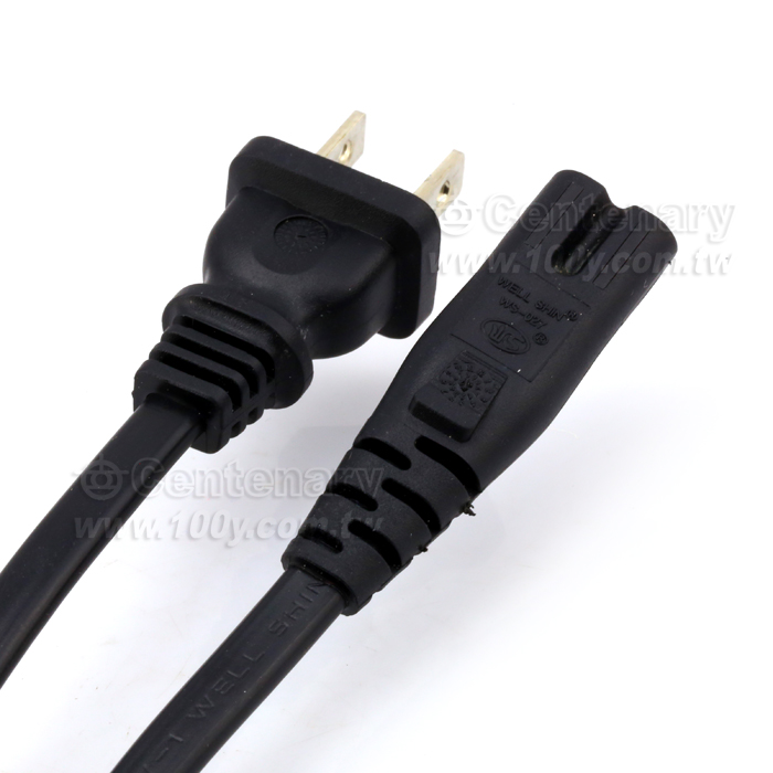 2扁帶孔插8字尾電源線 2M - 109766 產品圖片