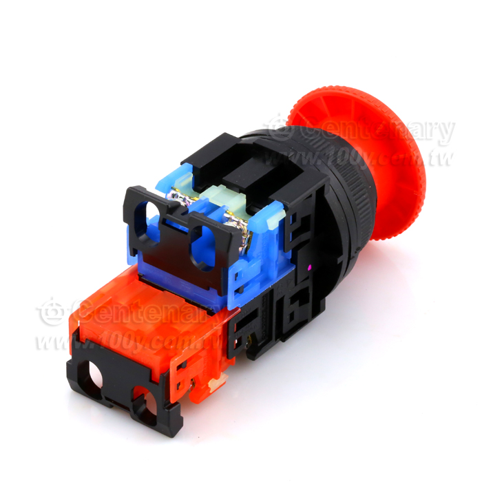 30mm 緊急按鈕開關 1NO+1NC LED 24V 紅色 - 109897 產品圖片