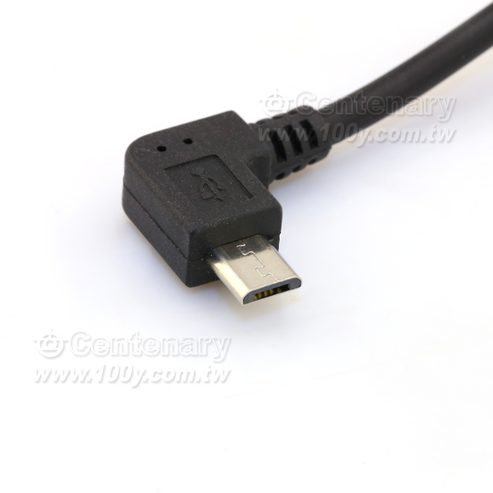 MicroUSB(M)-USB-A(F) 左彎OTG Host 數據線 - 103111 產品圖片