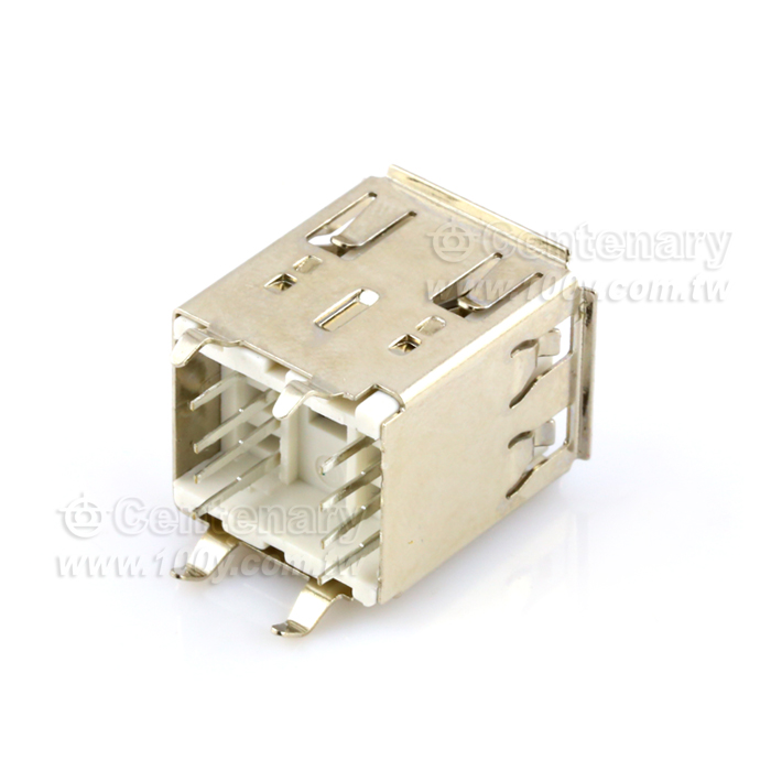 Double USB Jack DIP (180°) - 110156 Product Image