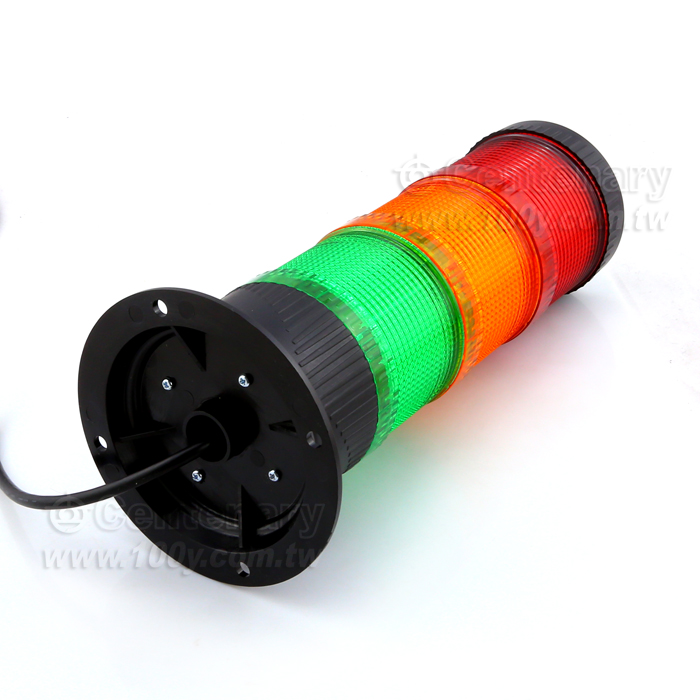 φ70 LED  1層警示燈-長亮型(配線) 24V/紅 - 110190 產品圖片