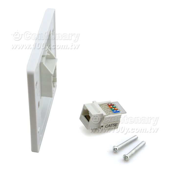 單口網路面板 帶網路模塊RJ45 - 108362 產品圖片