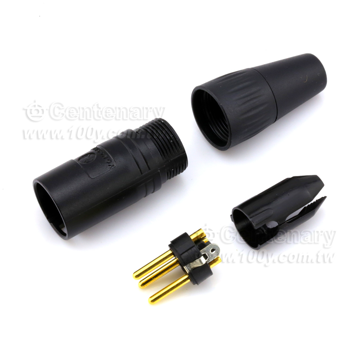Gold-Plated 3P XLR Male/ XLR Parallel Plug - 110401 Product Image