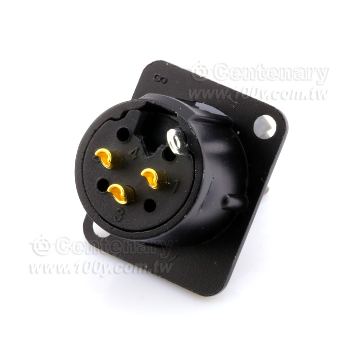 Gold-Plated 3P XLR Male Socket/ Panel Mounting AVSOUND - 110405 Product Image