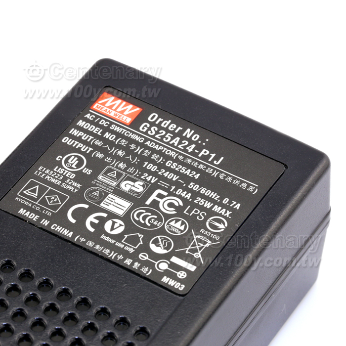 24V/1.04A AC-DC Single Output Wall-Mounted Adaptor - 106030 Product Image