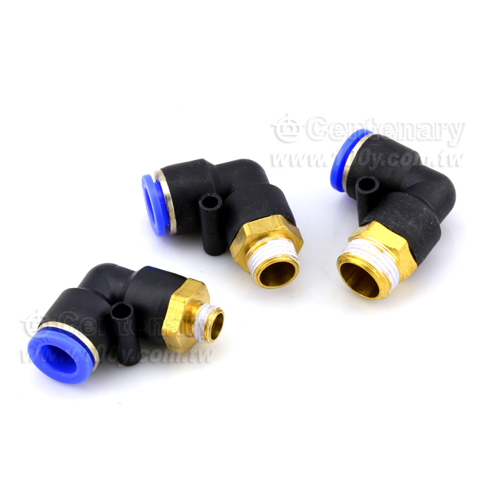 PL thread fast pneumatic bending joint type L - 111256 Product Image