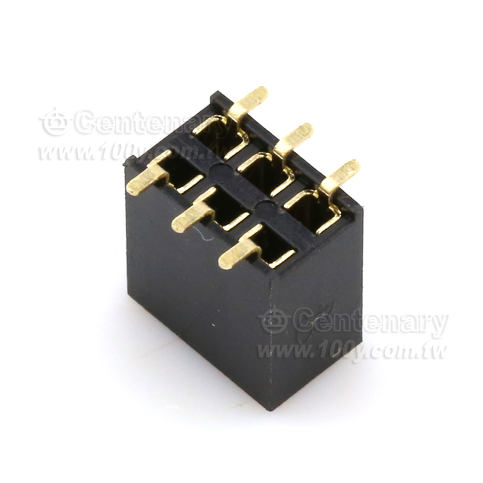 2*10 SMD雙排針母座 黑体:7mm P:2.54mm - 72762 產品圖片