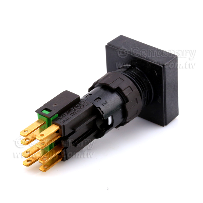 按鍵開關 綠色 白熾燈 DC24V - 111481 產品圖片
