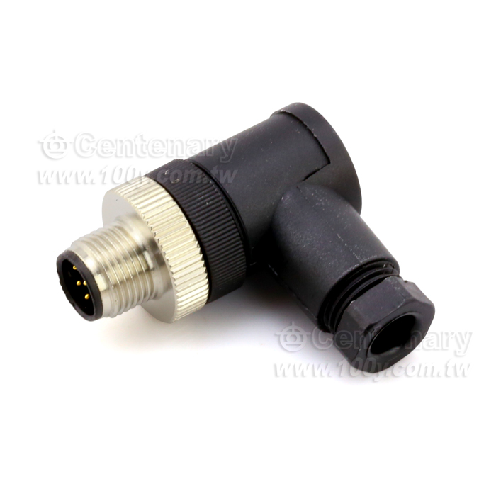 Elbow 4P Male 90 Degress/ M12 Sensor Waterproof Connector - 112286 Product Image