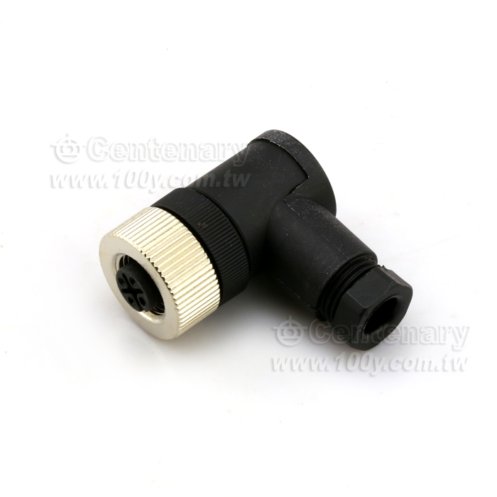 Elbow 8P Female 90 Degress/ M12 Sensor Waterproof Connector - 112295 Product Image