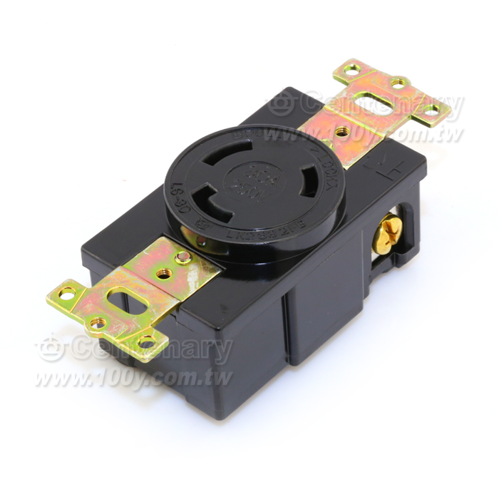 L6-30R 引掛式插接器 (電木) 3P30A / 250V - 43066 產品圖片