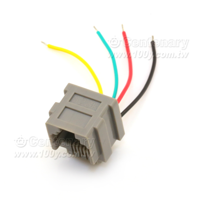 RJ12 6P4C電話插座附線 - 30669 產品圖片