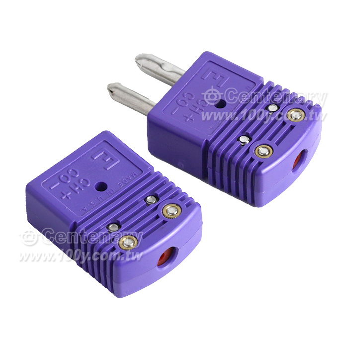 E Type 熱電偶插頭 公+母 (紫) - 112080 產品圖片