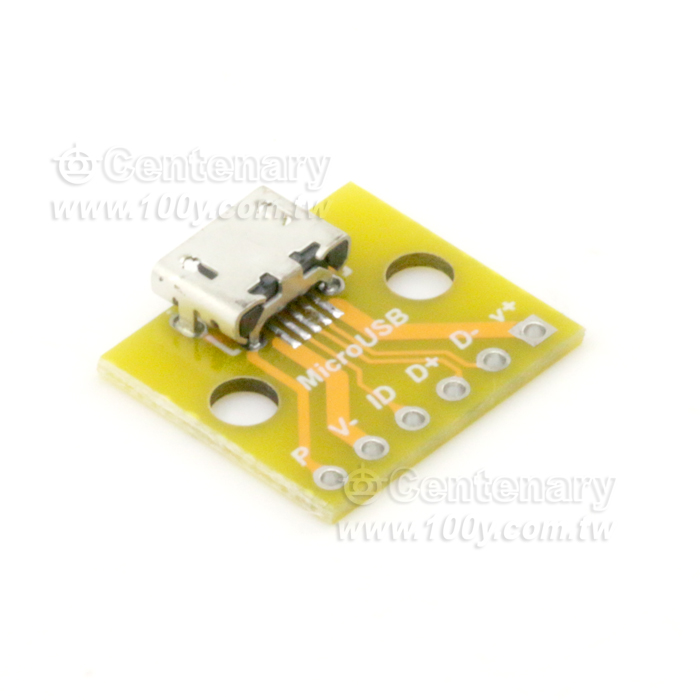 MicroUSB母座+轉接板 - 113459 產品圖片