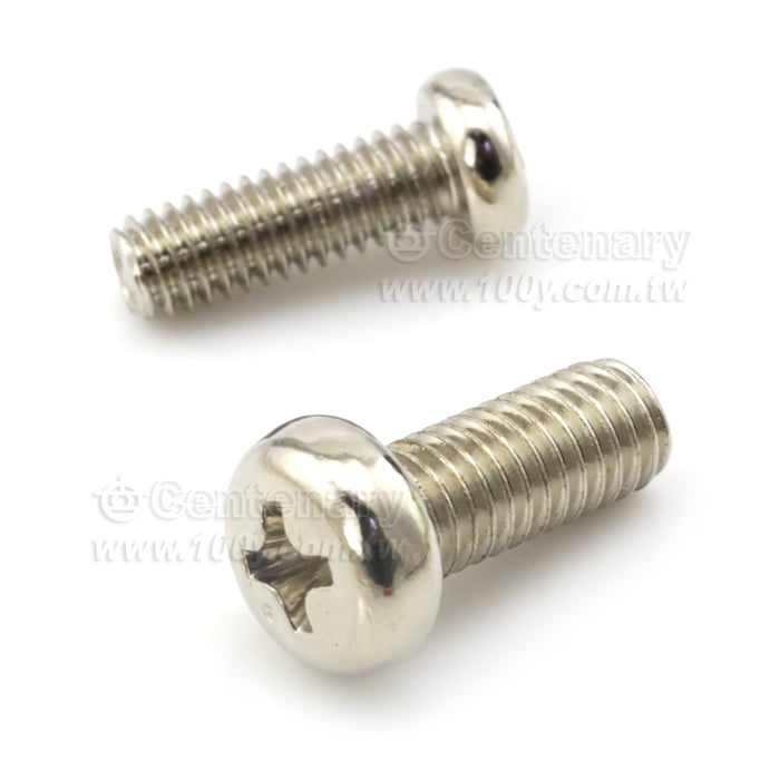 圓頭⊕字機械牙鍍鎳螺絲 M4*30mm - 65074 產品圖片