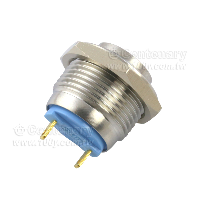 Φ16mm不銹鋼自復型高頭焊線式開關 1NO - 113793 產品圖片