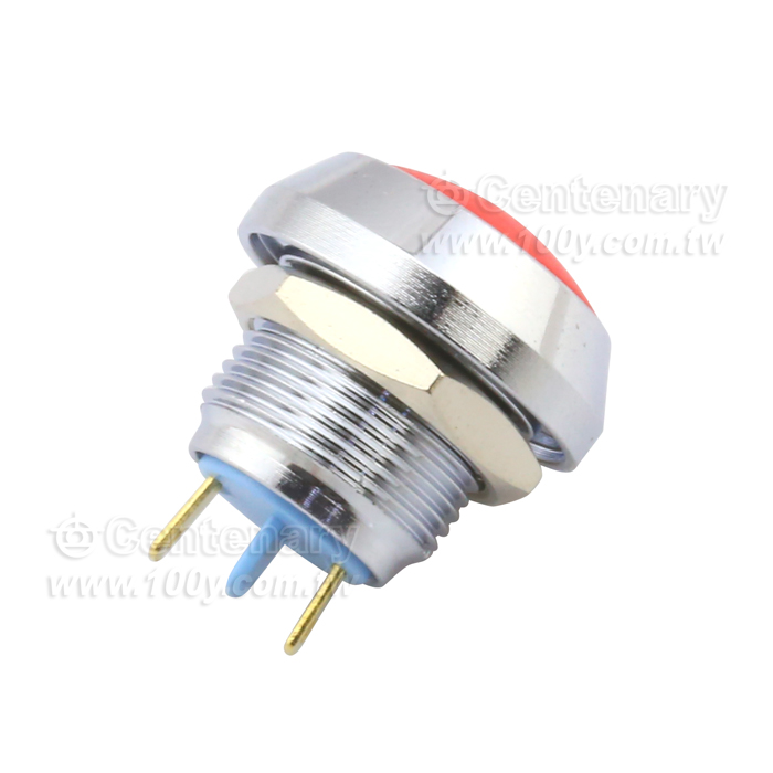 Φ12mm自復型焊線式開關 黃色 1NO - 113763 產品圖片