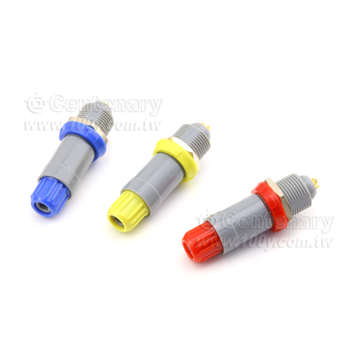 圓形推拉自鎖塑料連接器 4P 紅 - 114337 產品圖片