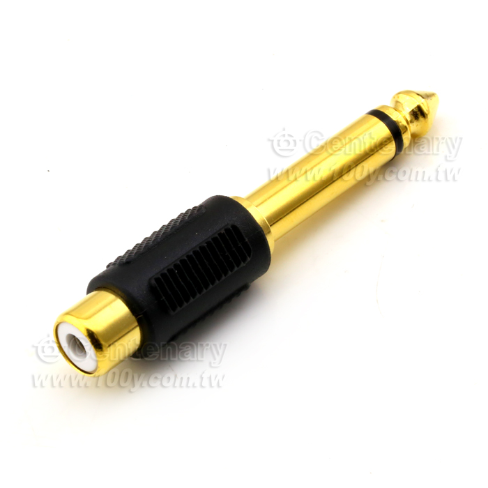 6.3Mono  Plug-RCA Adaptor (Gold-Plated) - 115214 Product Image