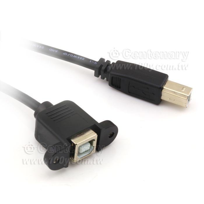 USB2.0 B公/B母 帶耳朵螺絲孔延長線 1.5M - 143282 產品圖片