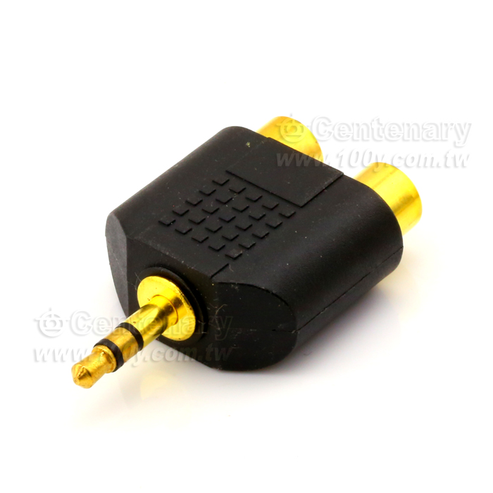 3.5mmST To  2RCA  Adaptors - 6881 Product Image