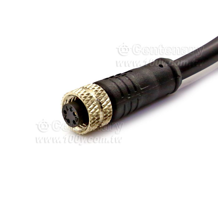 Straight Hole In The First Four Female Head M12 Waterproof Sensor Cable - 166108 Product Image