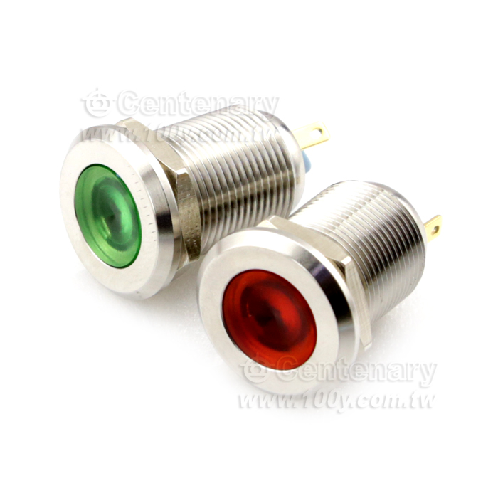 Φ12mm 金屬信號燈 24V 綠色 - 117378 產品圖片
